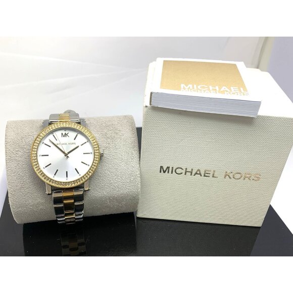 Michael Kors Women\'s Watch MK7348 Quartz Silver Dial 2-Tone Stainless Steel 38mm main image 14